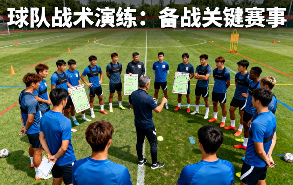 球队在训练场进行战术演练，赛事前瞻配图